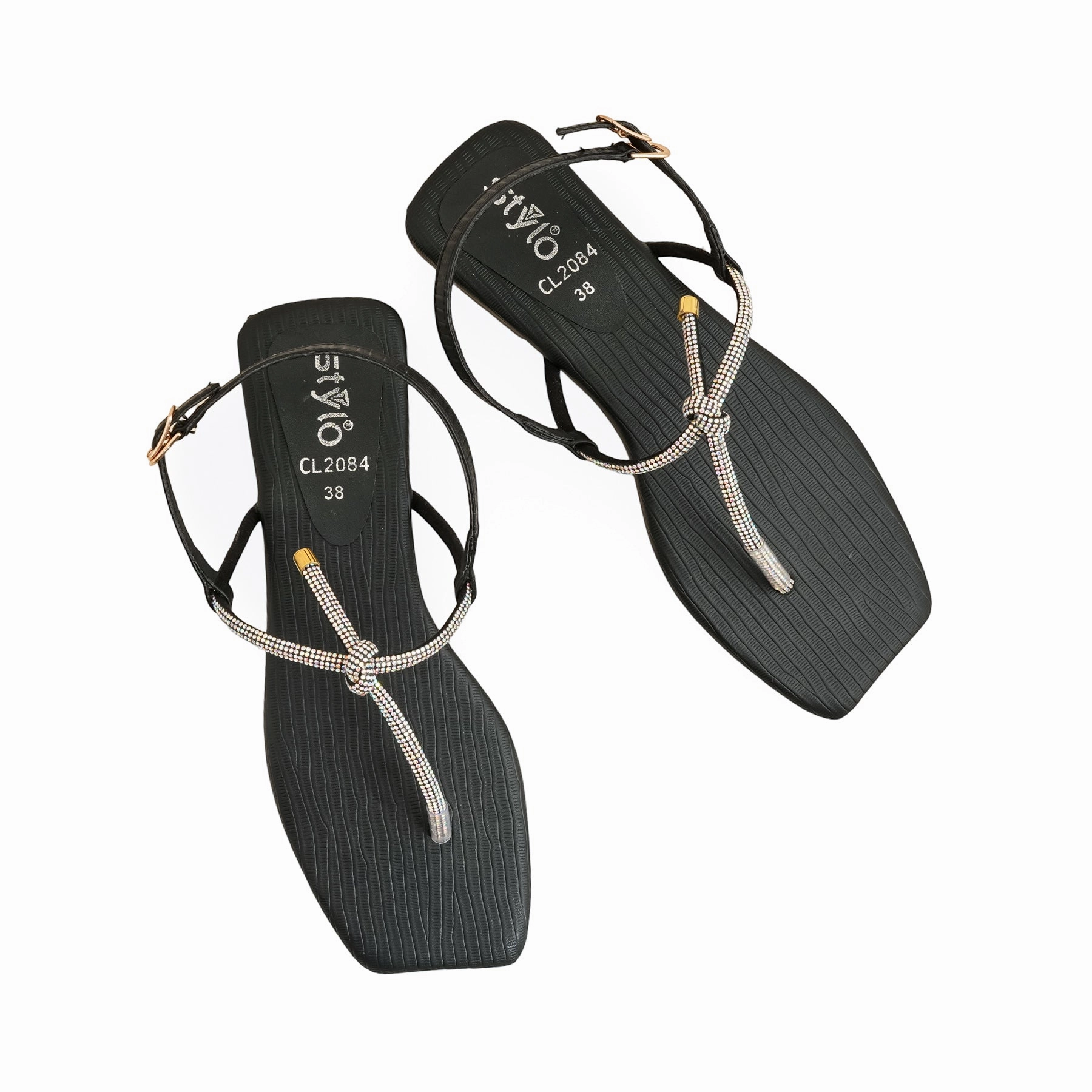 Propet Casual Shoes Black Casual Chappal CL2084