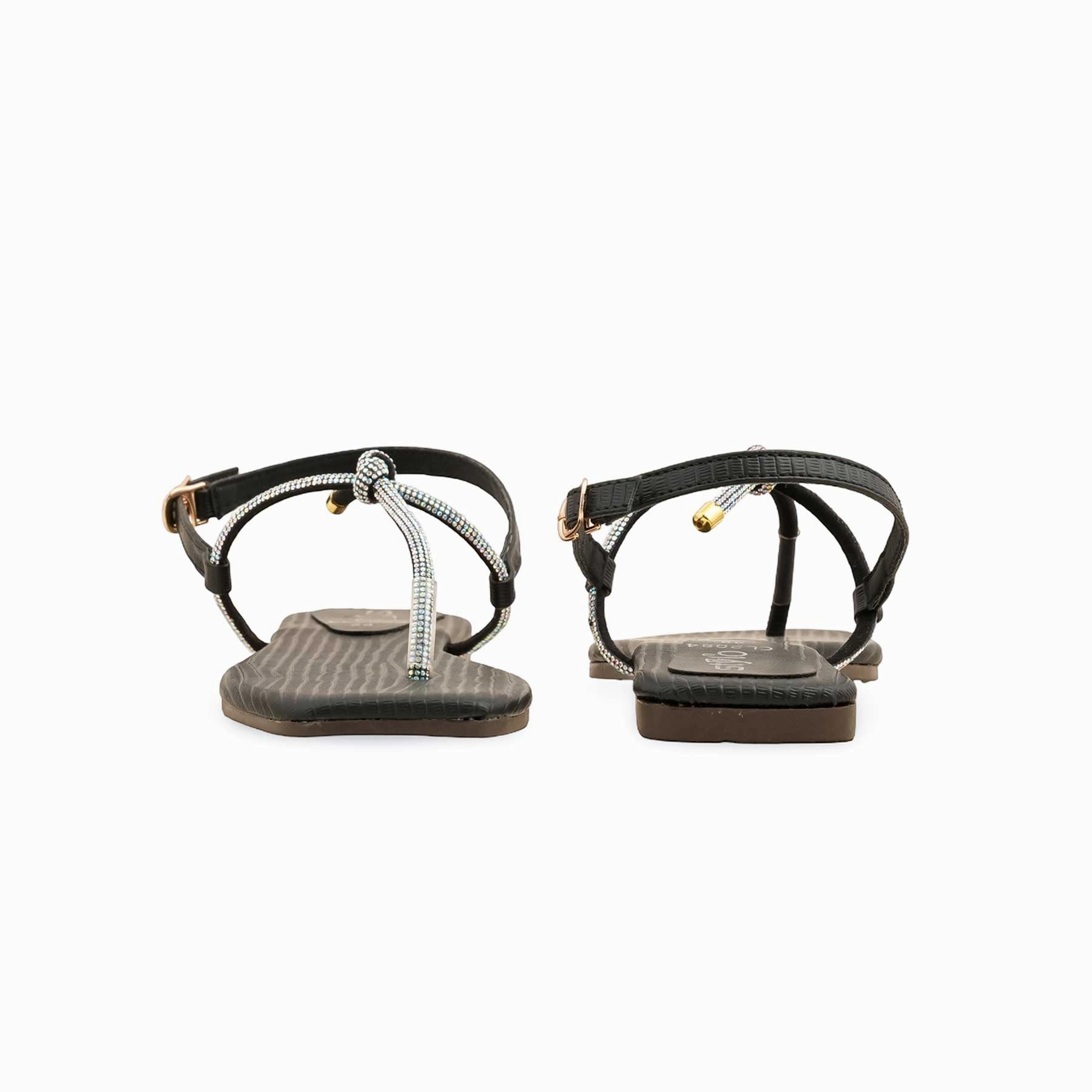 Casual Ankle Shoes Black Casual Chappal CL2084