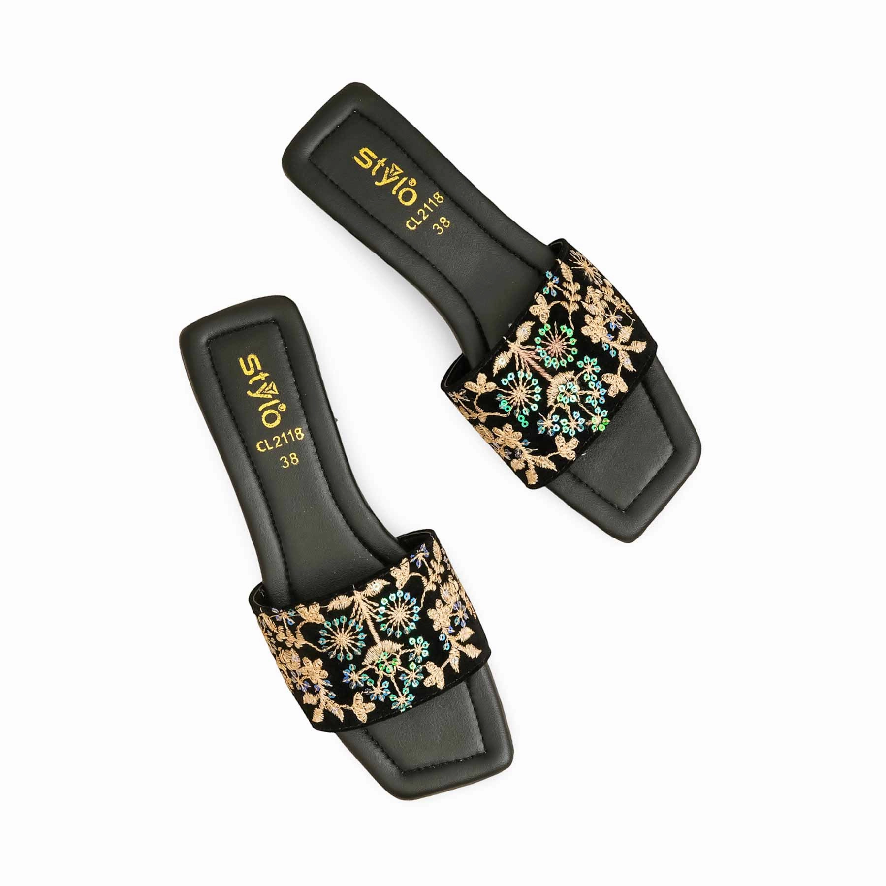 Black Casual Slipper CL2118 Tom's Slippers