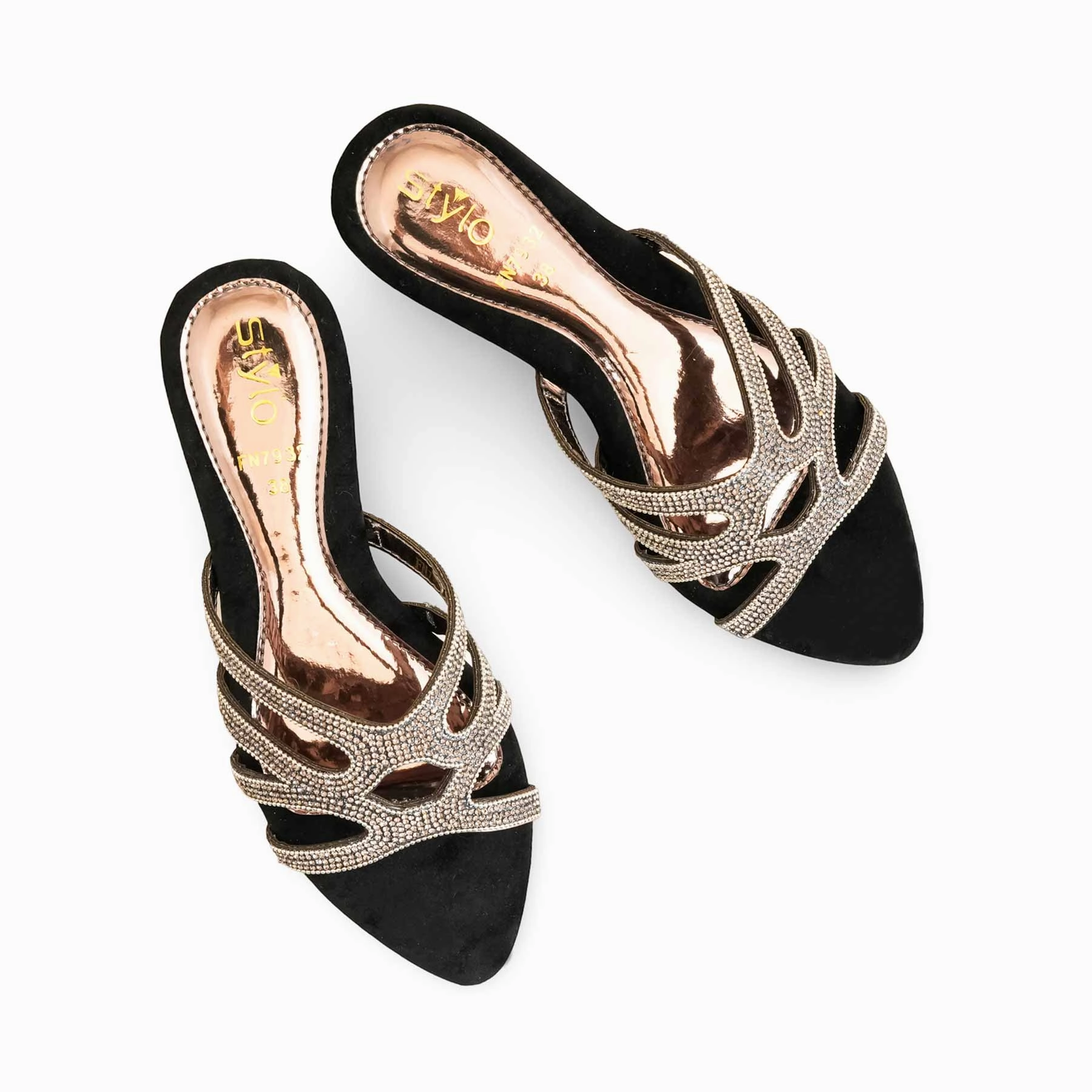 Black Fancy Slipper For Women FN7932 Ballet Slippers From Essie