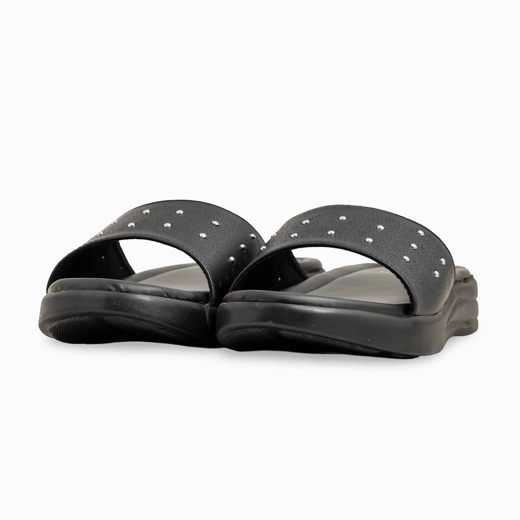 Black Formal Slipper LPU701 Ballerina Satin Slippers