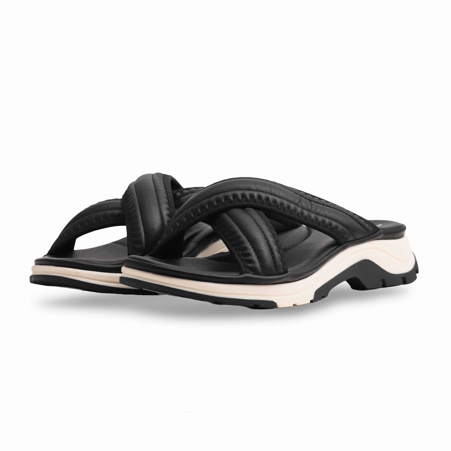 Baya Slide Black Formal Slipper PU0363