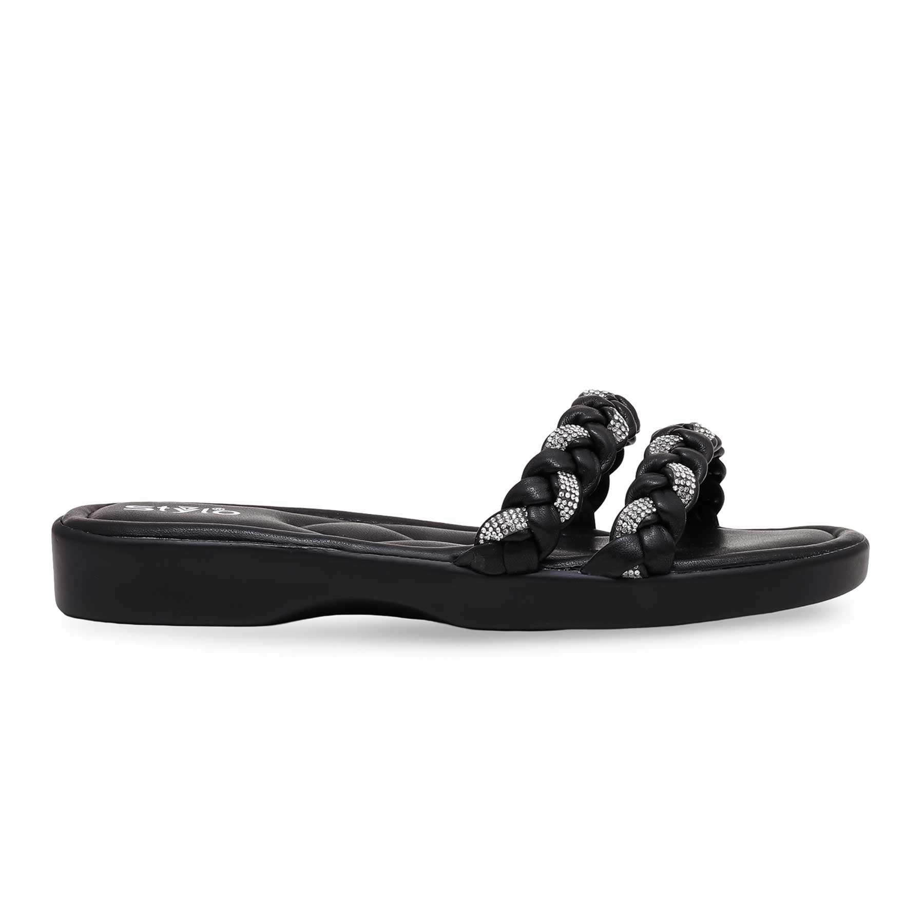 Black Formal Slipper PU0484 Cloak Slippers