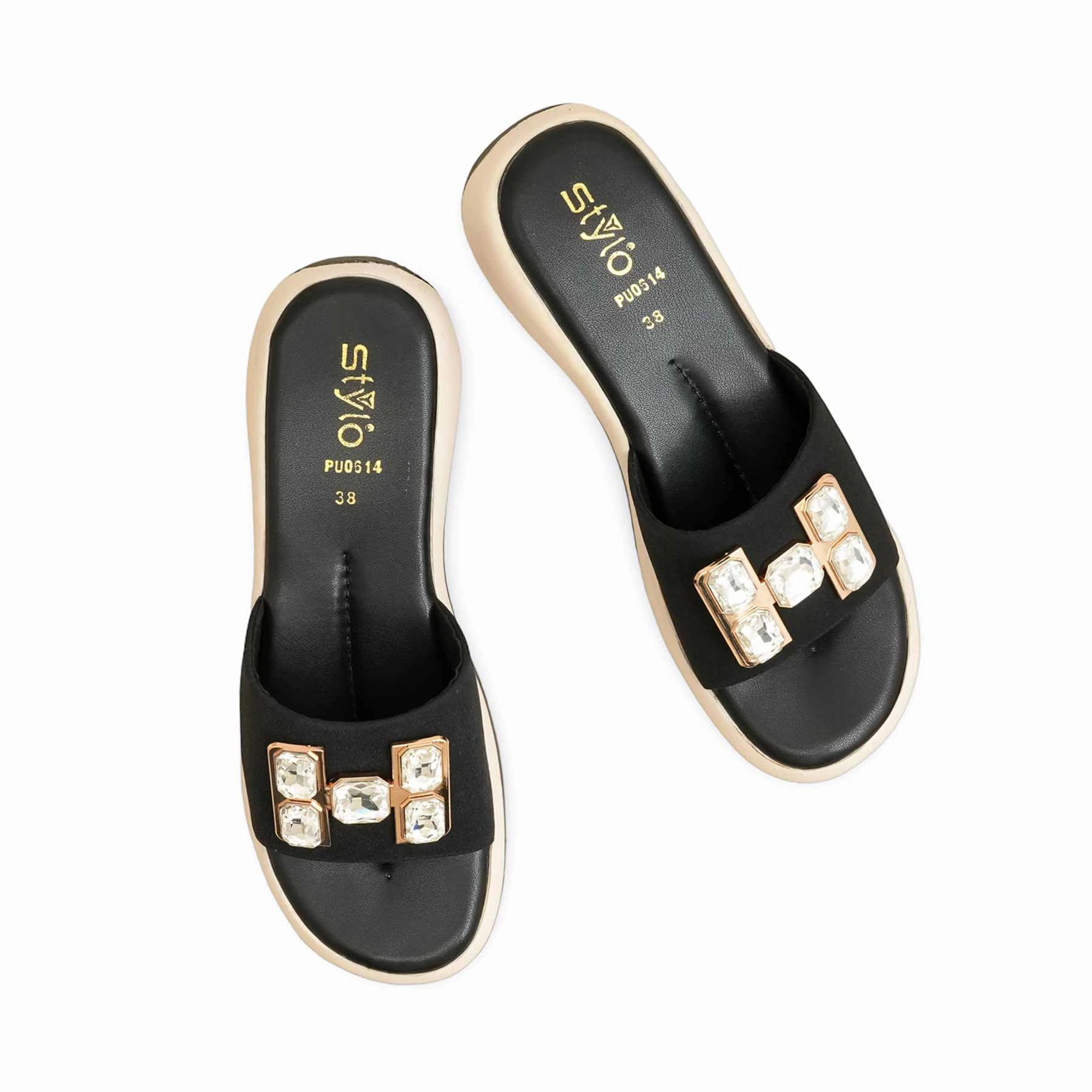 Takashi Murakami Slides Black Formal Slipper PU0614