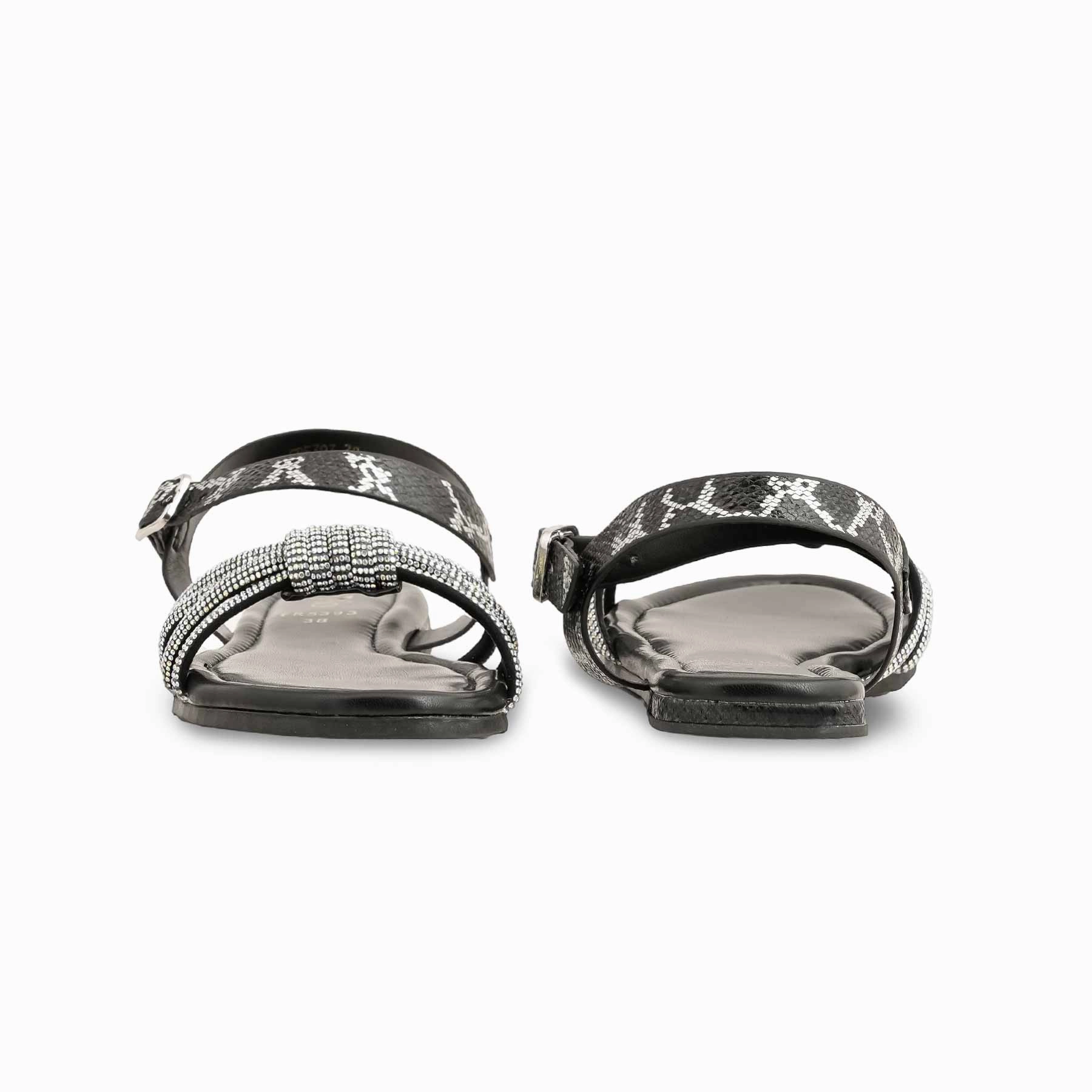 Types Of Sandals Black Formal Women Sandal FR5393