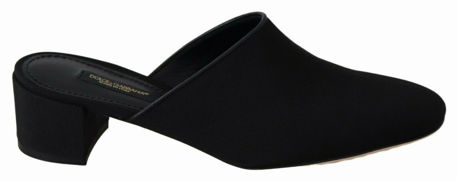 Black Grosgrain Slides Sandals Women Shoes Italian Shoemaker Sandals