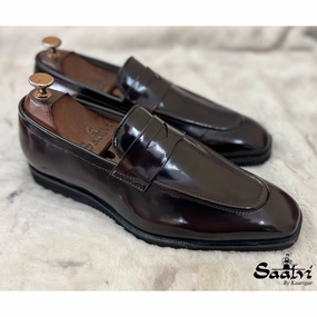 Black Penny Loafers Faux Leather Loafers