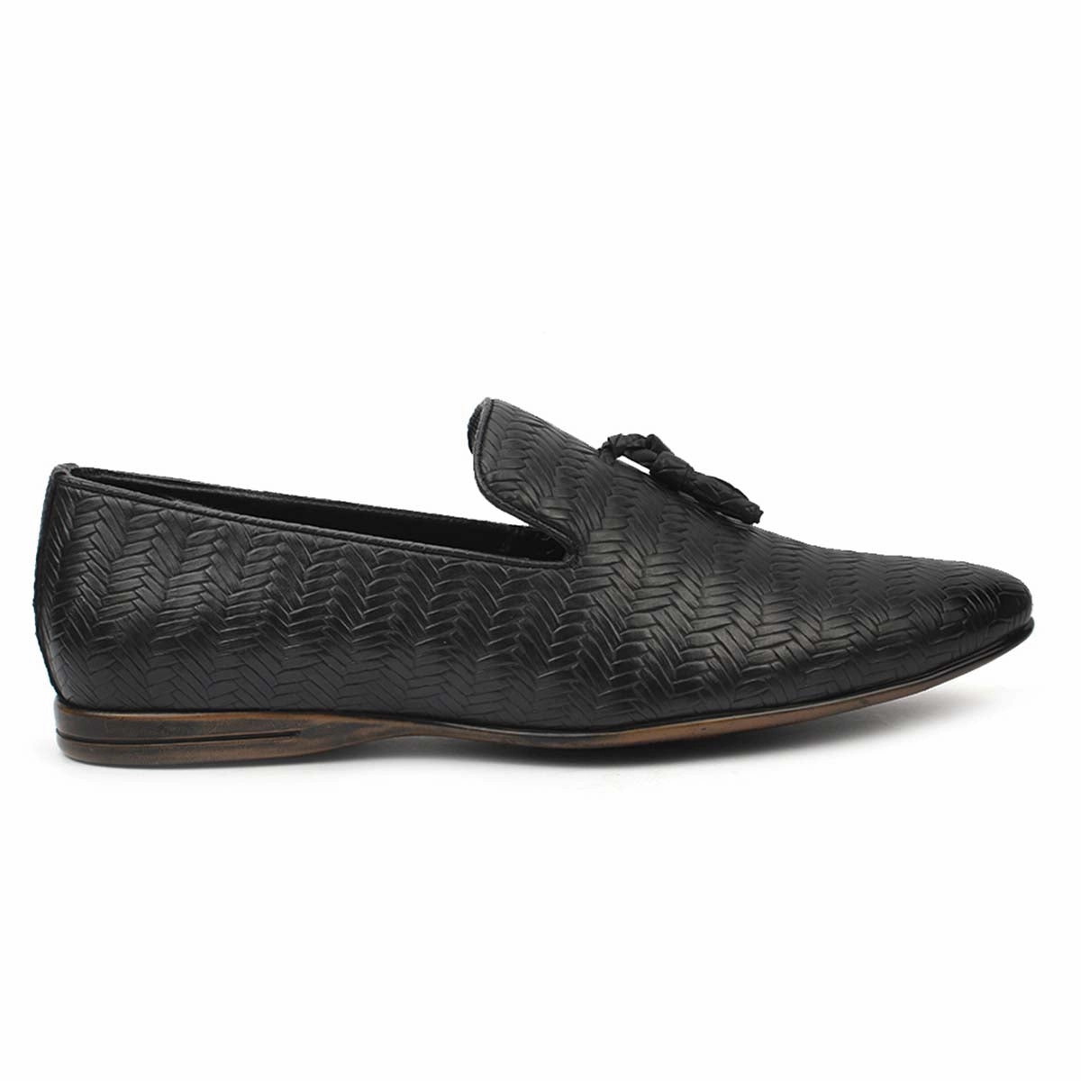 Black Textured Tassel Loafers Loafers Aldo
