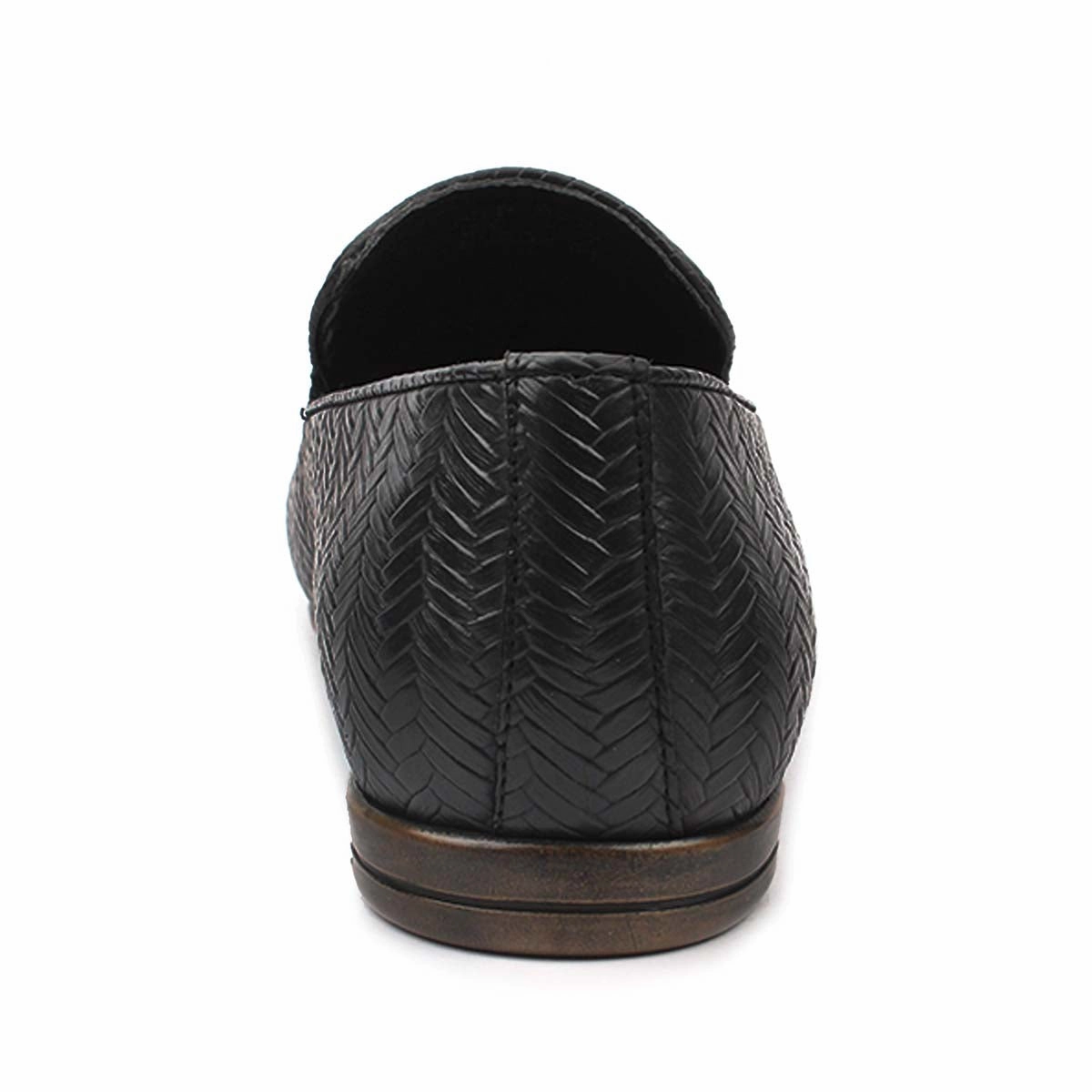 Loafers Glory Black Textured Tassel Loafers