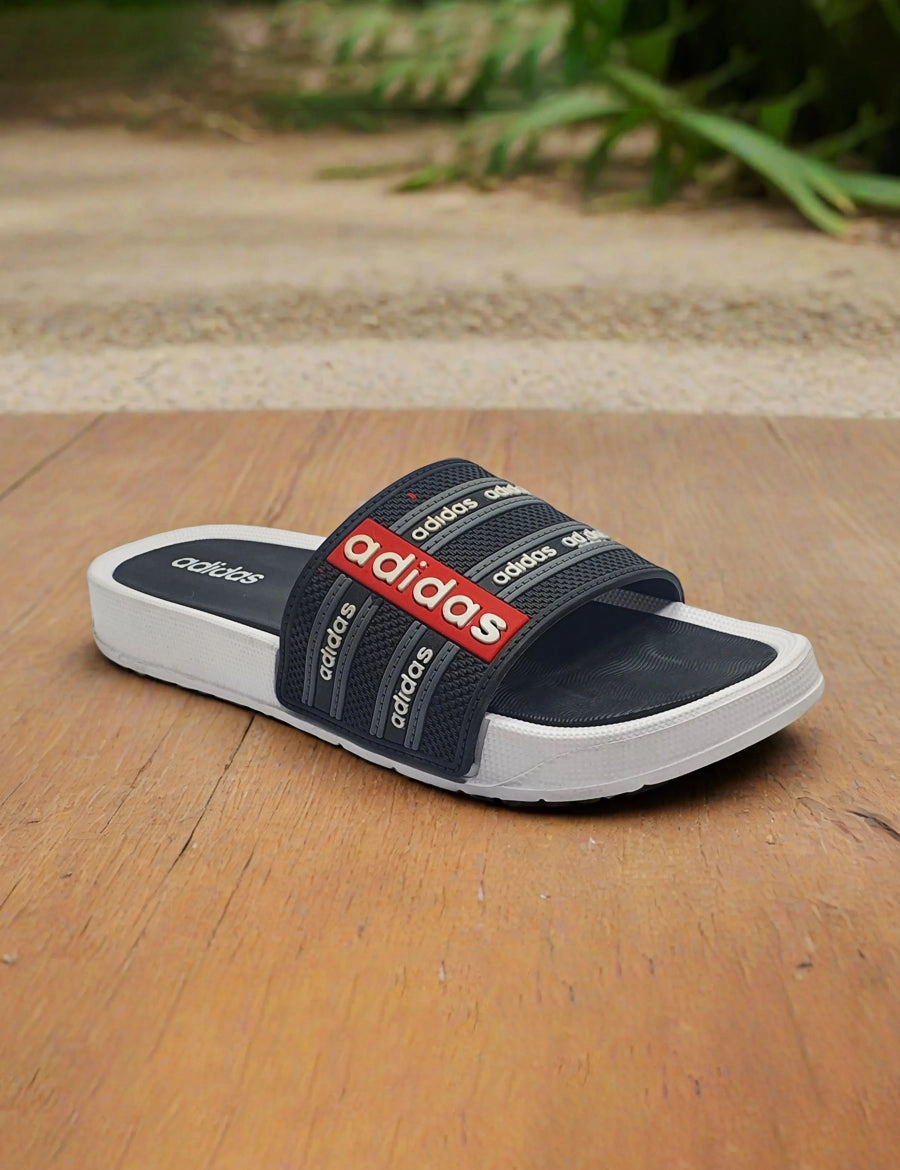 Black Washable Slipper Slippers With Leather Soles