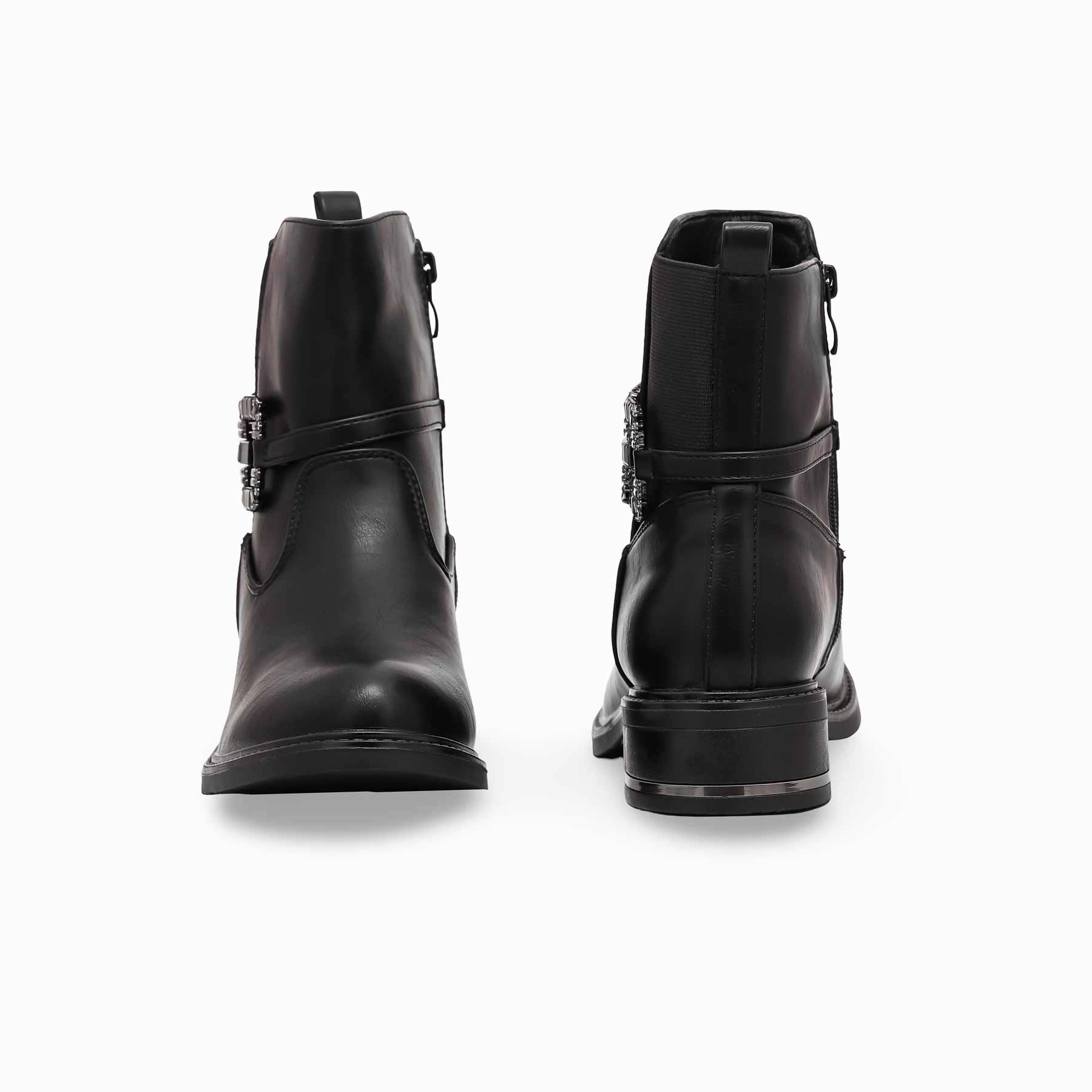 Black Women Long Shoes WN9016 Queen Letizia Flat Shoes