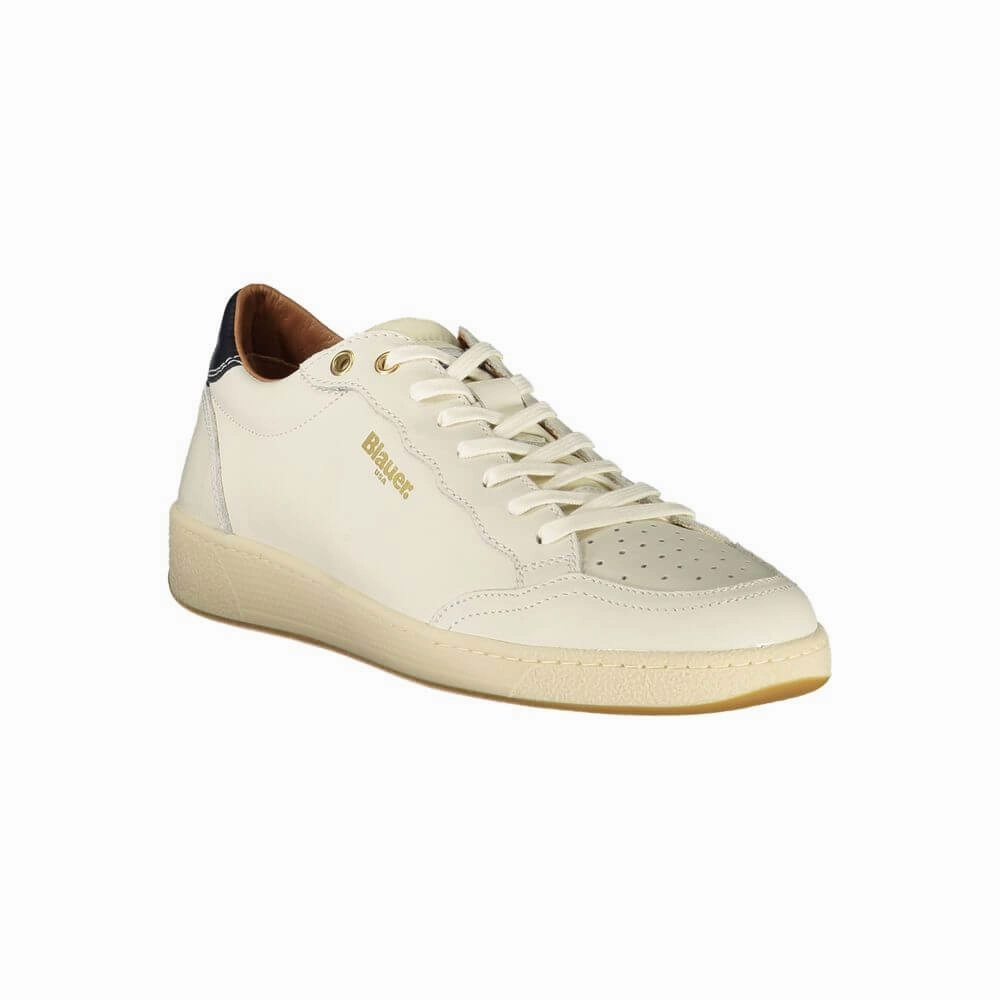 Cheap Sneakers Blauer White Leather Men Sneaker