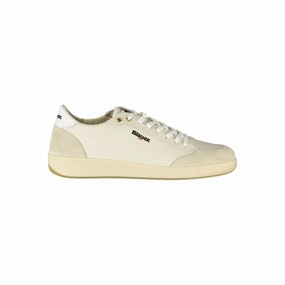 No Lace Sneakers Blauer White Leather Men Sneaker