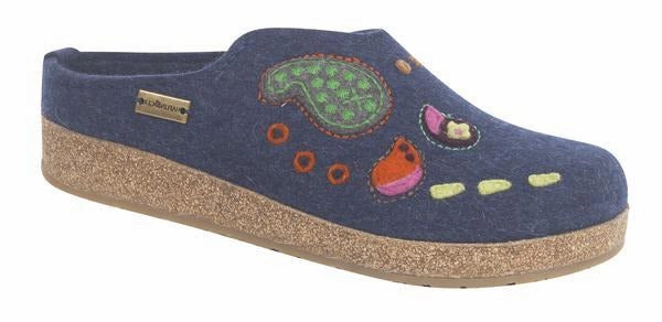 Haflinger Womens Paisley Mule Best Felted Wool Slippers