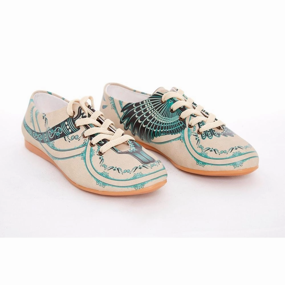 Blue Pattern Ballerinas Shoes SLV069 Wrestling Shoes For Flat Feet
