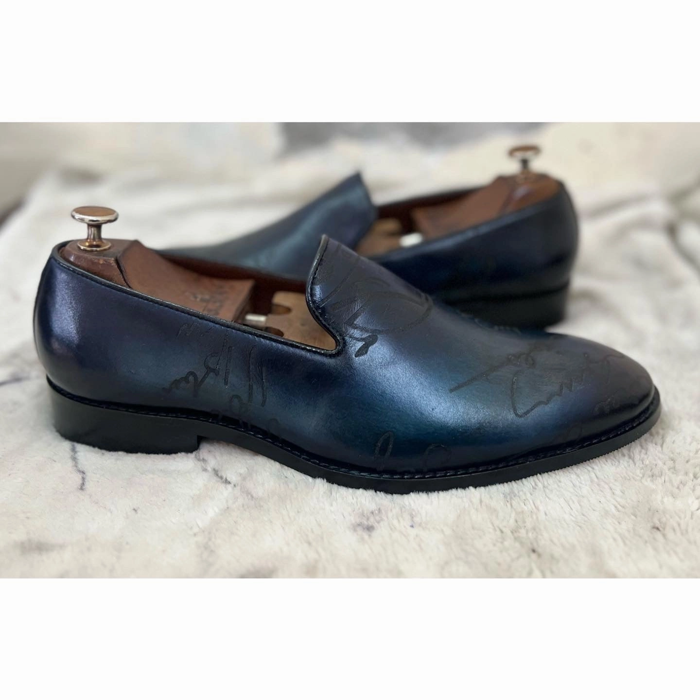 Andrew Tate Loafers Blue Signature Loafers