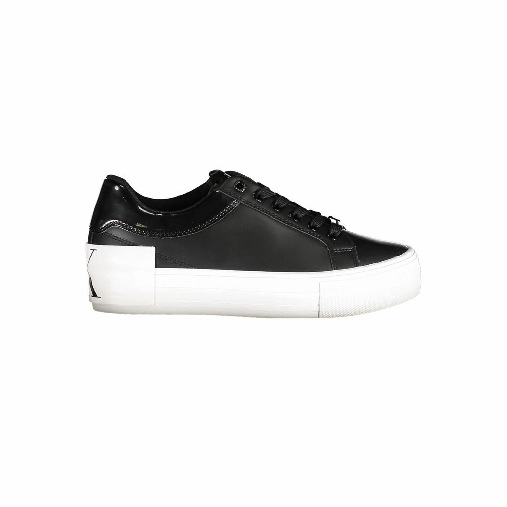 Calvin Klein Black Polyester Sneaker Tall City Sneakers