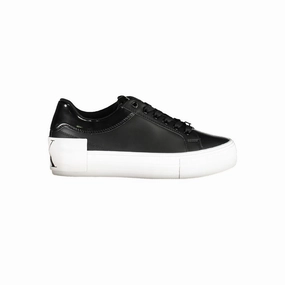 Calvin Klein Black Polyester Sneaker Silver Sneakers Age