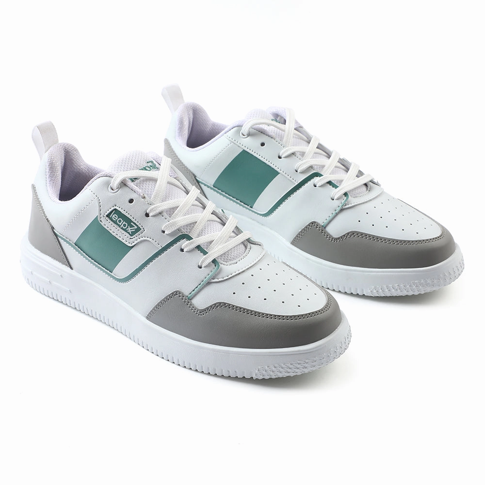 Leap7x Casual White Sneakers For Mens SNOOKIS-2 By Liberty Sparco Casual Shoes