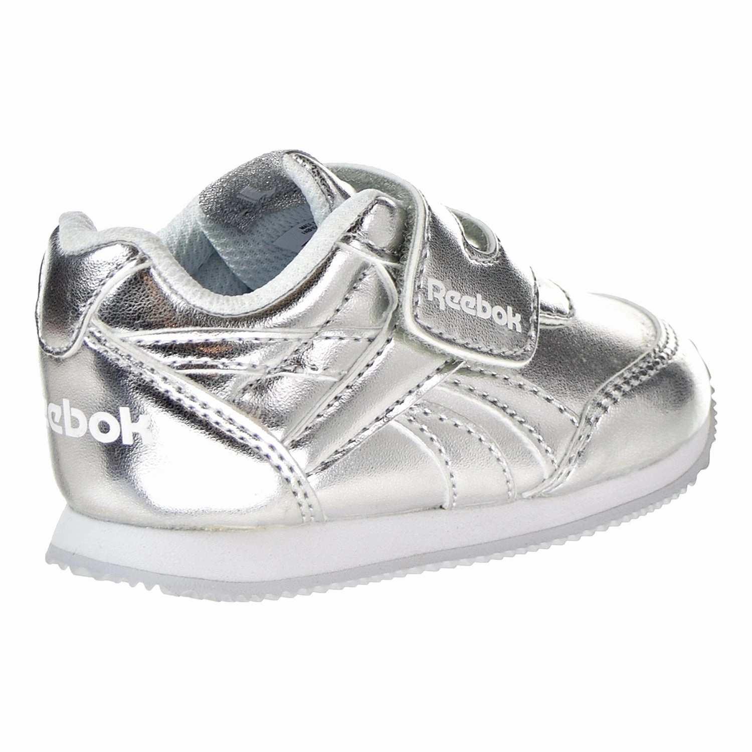 Reebok Royal Classic Toddler's Jogger 2.0 KC Shoes Silver Metallic/White Best Running Shoes With Ankle Support