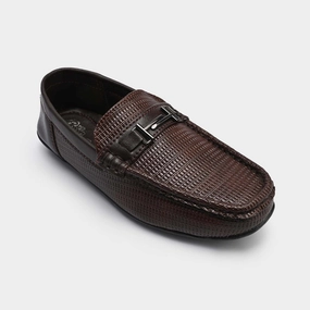 Boys Loafers 809-8-BROWN Polo Loafers