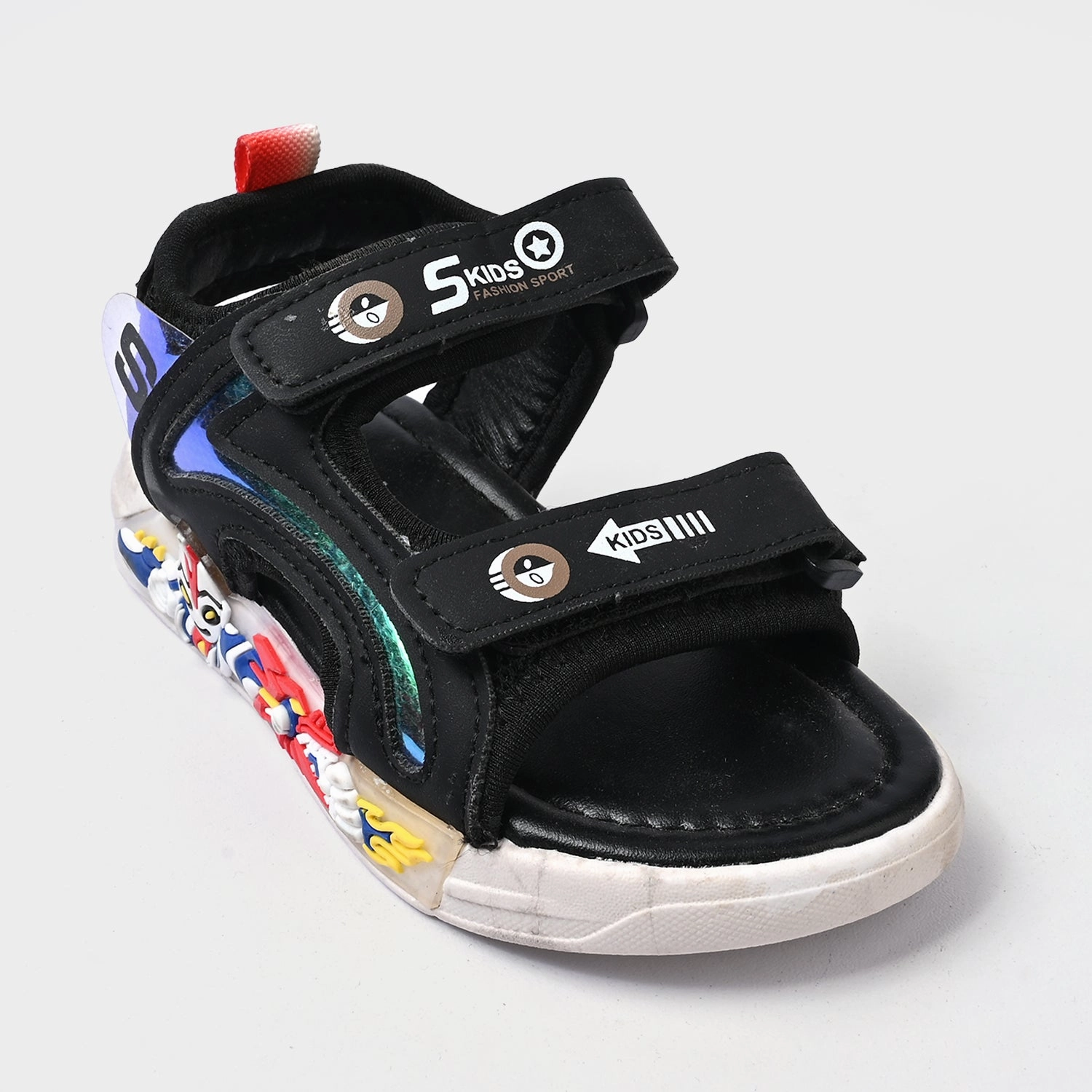 Cork Wedge Platform Sandals Boys Sandal R-14-BLACK