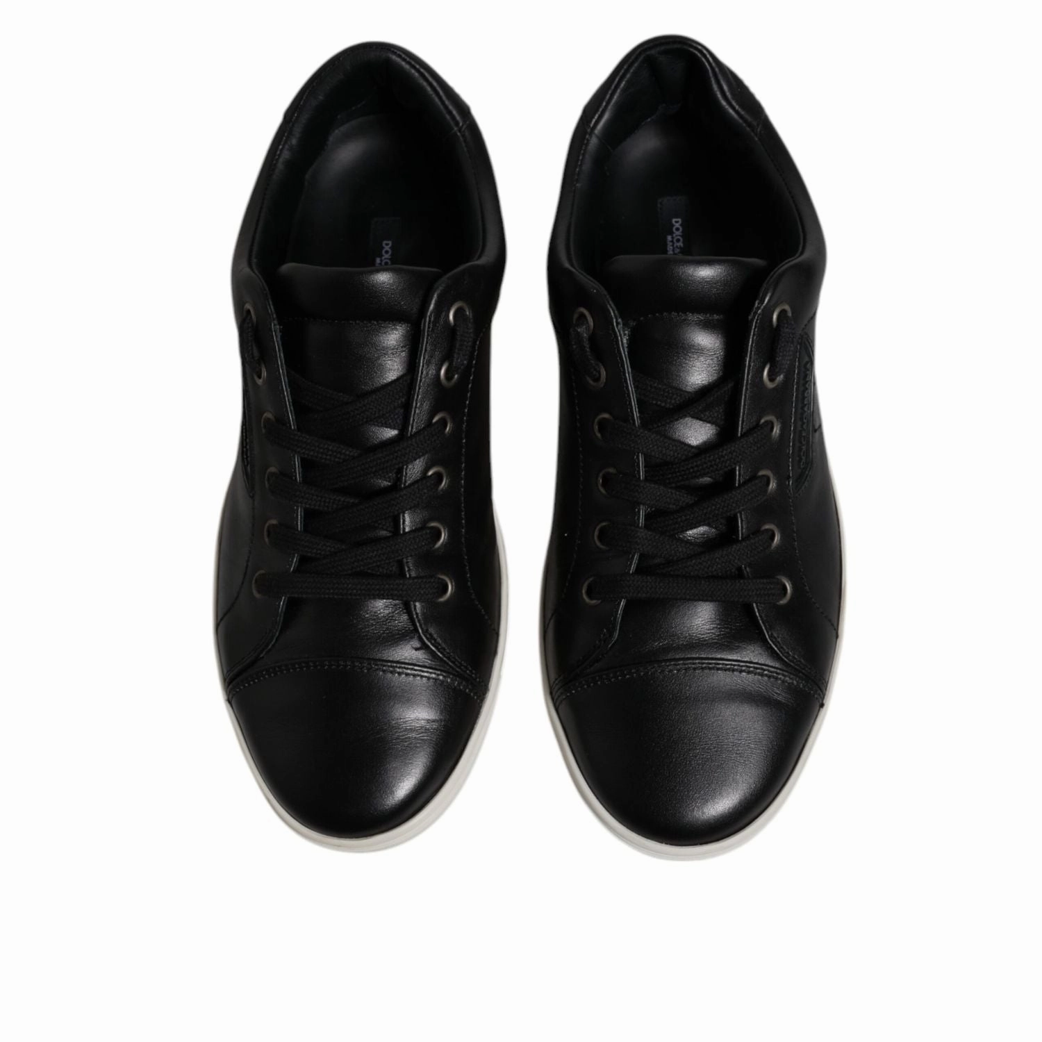 Nyc Sneakers Store Dolce & Gabbana Black London Nappa Leather Men Sneakers Shoes