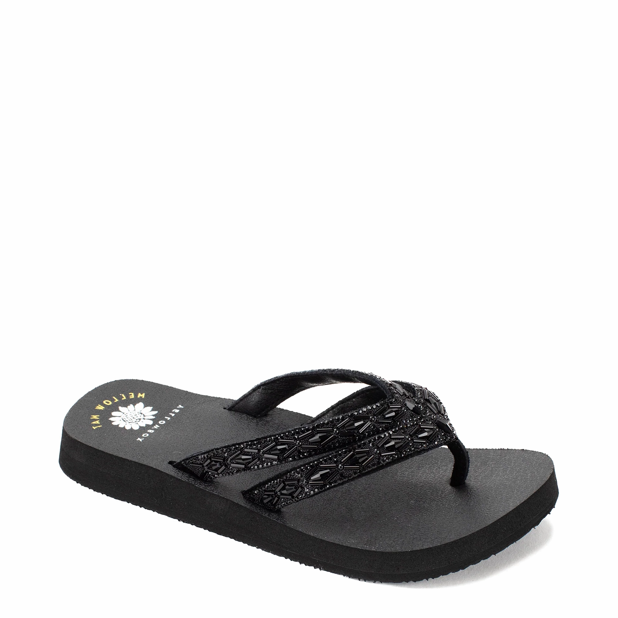 Norma Black Molded Footbed Flip Flops
