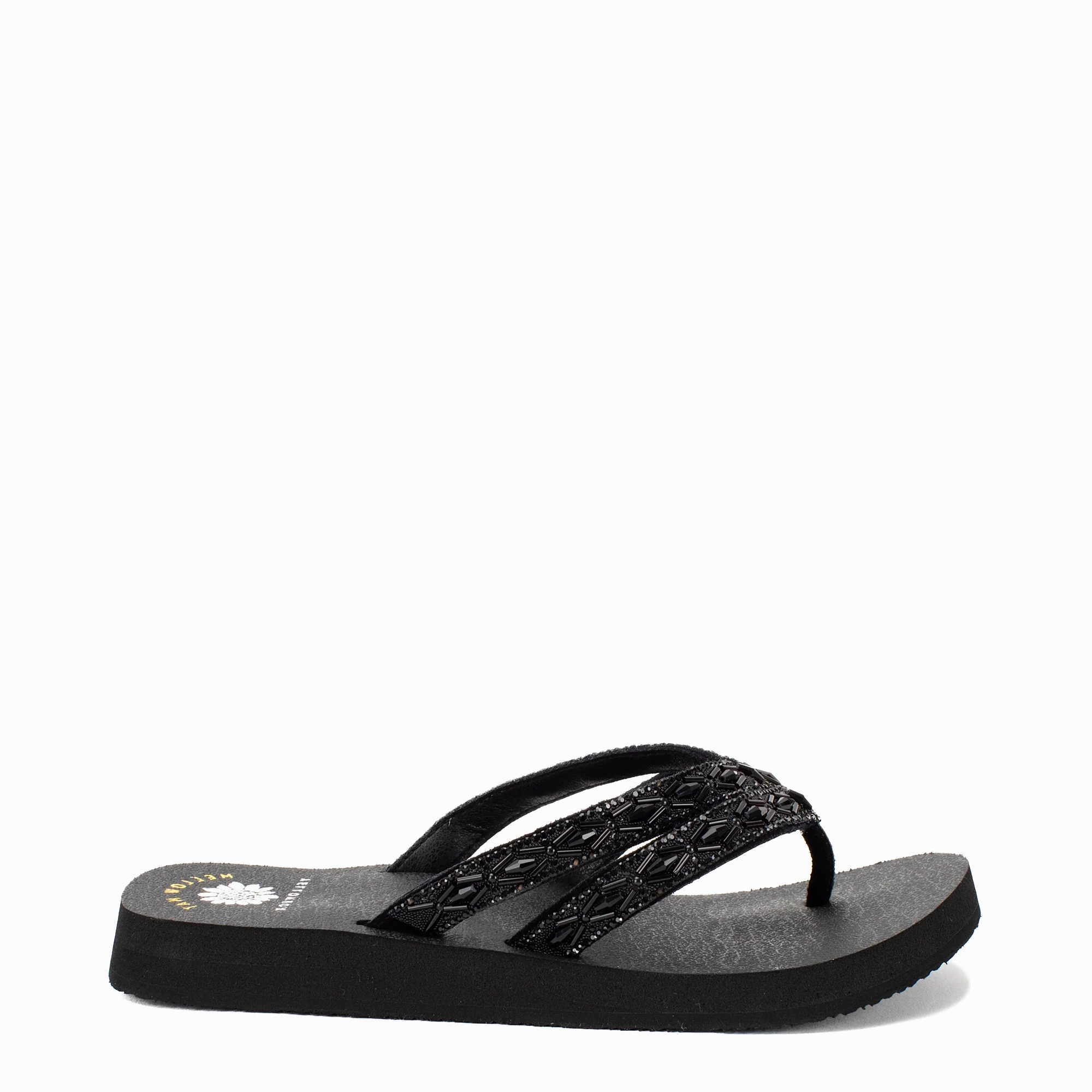 Norma Black Run In Flip Flops