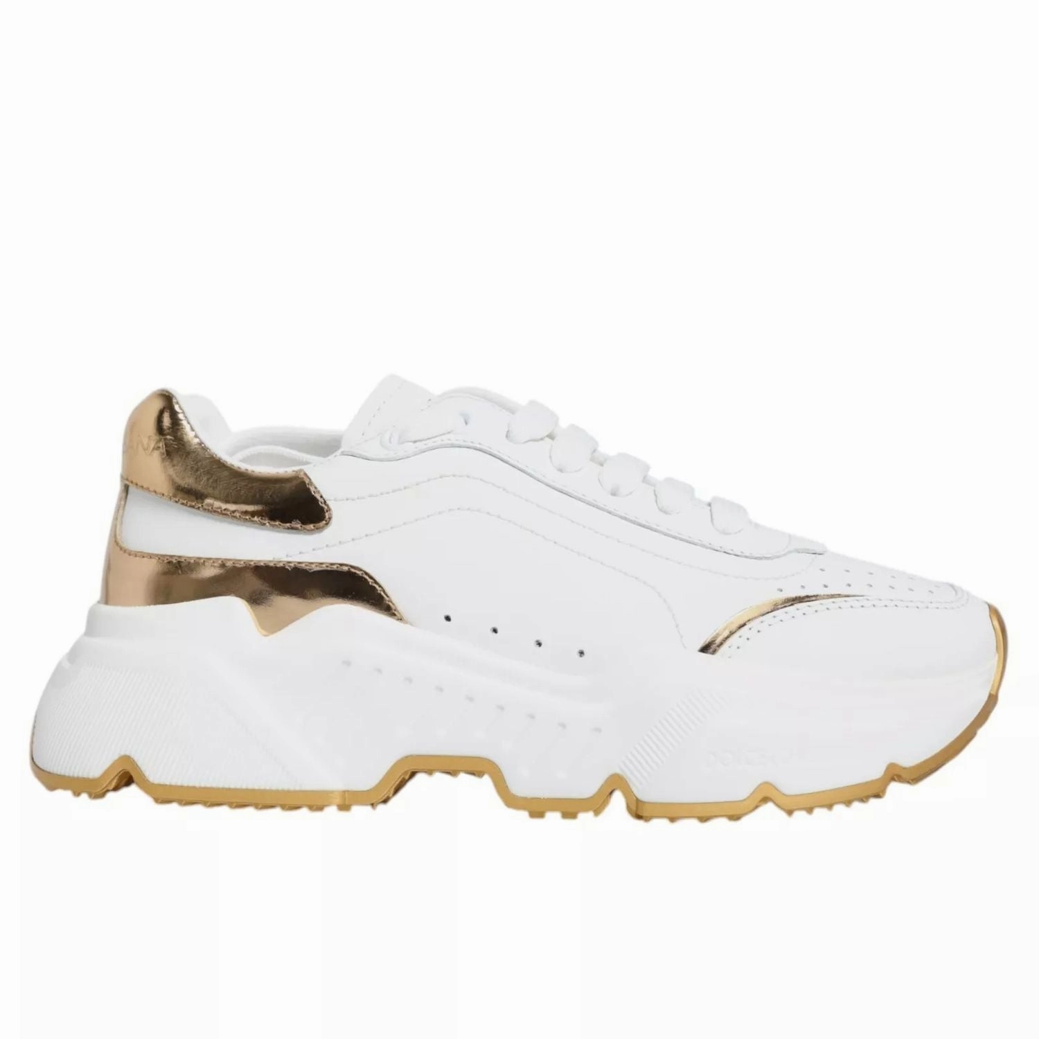 Dolce & Gabbana White Gold Daymaster Low Top Sneakers Shoes Sneakers Shop Online