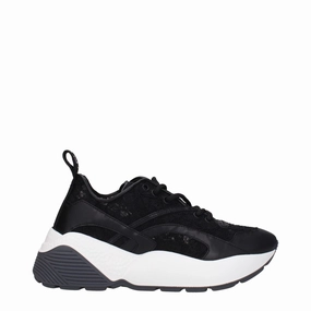 Stella McCartney Black Fabric Chunky Sneakers Recycled Sneakers