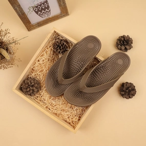 Flip Flop Tv Show Brown Accu Pressure Slippers