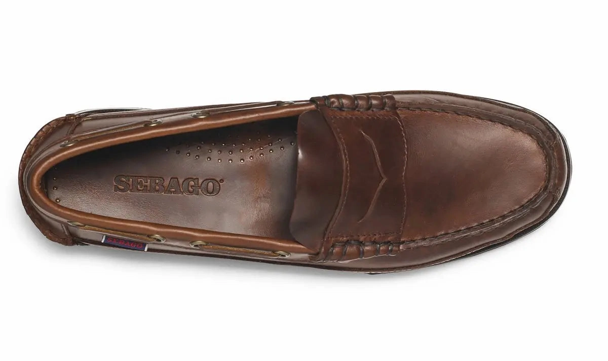 Brown Gum Sloop Waxed Leather Loafer Oliver Cabell Loafers