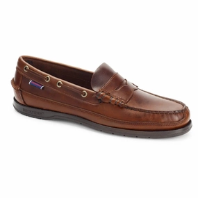 Ae Loafers Brown Gum Sloop Waxed Leather Loafer