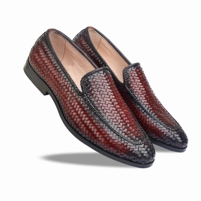 Brown Handwoven Loafers Bougeotte Loafers