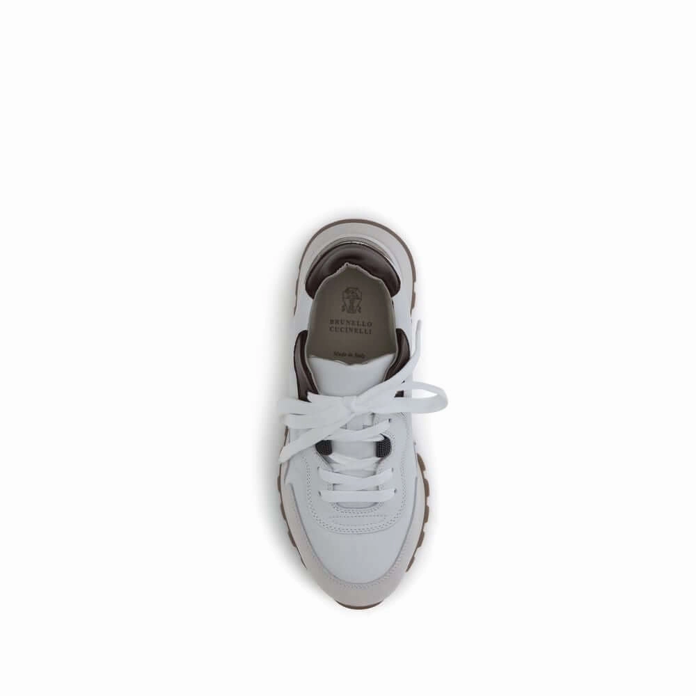Minimalist Shoes For Flat Feet Brunello Cucinelli White Leather Athletic Sneakers