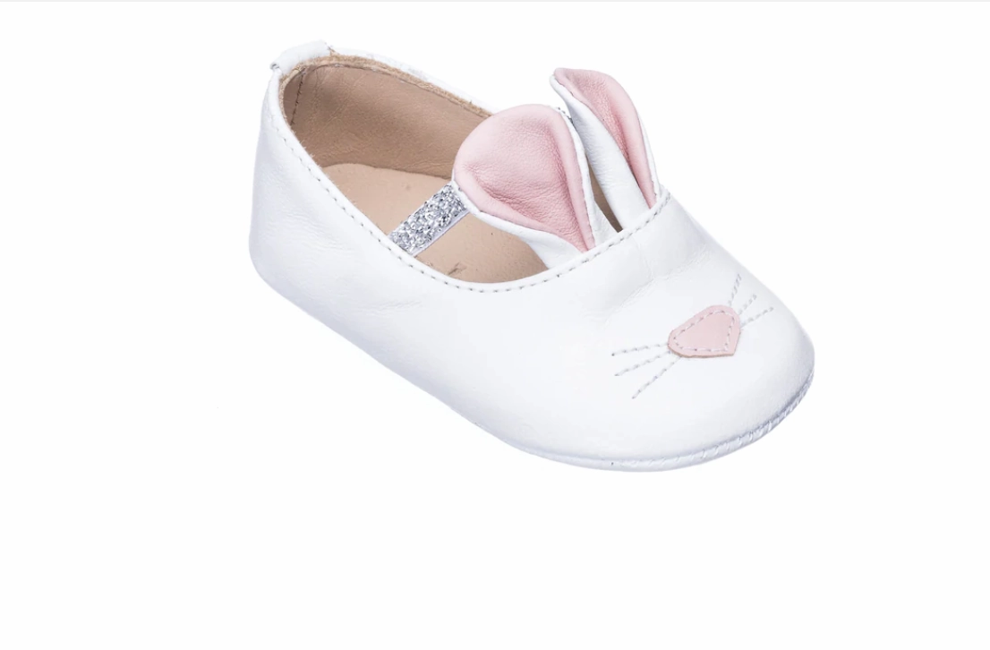 Barefoot Shoes Flat Feet Bunny Sleeper in White