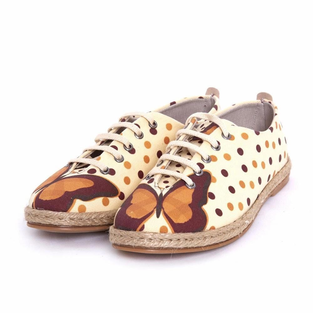 Flat Dancing Shoes Butterfly and Dots Ballerinas Shoes FBR1217