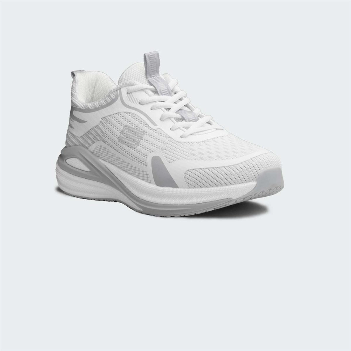 Rubber Sole Sneakers Caliber Shoes White Sport Shoes For Men ( BRETT 744 )