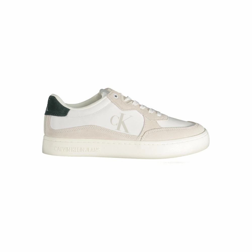 Calvin Klein White Leather Men Sneaker Best Sneakers For Treadmill Walking