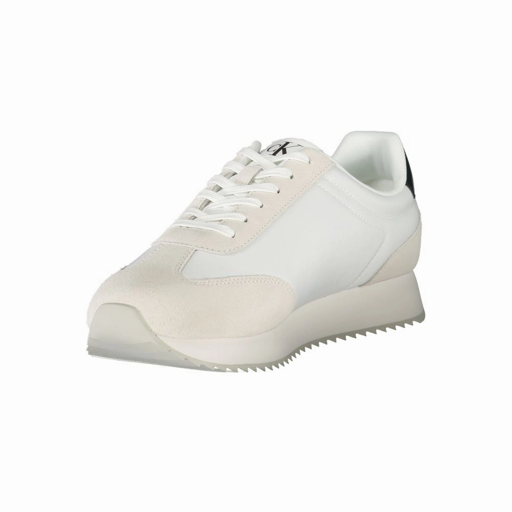 Athletic Sneakers Calvin Klein White Leather Men Sneaker