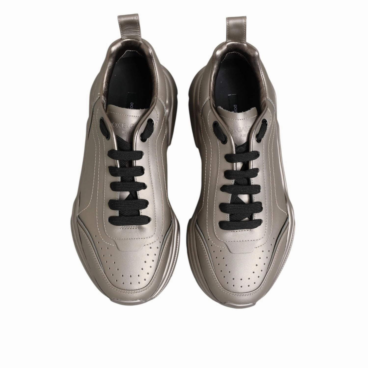 Cargo Sneakers Dolce & Gabbana Silver DAYMASTER Leather Men Sneakers Shoes