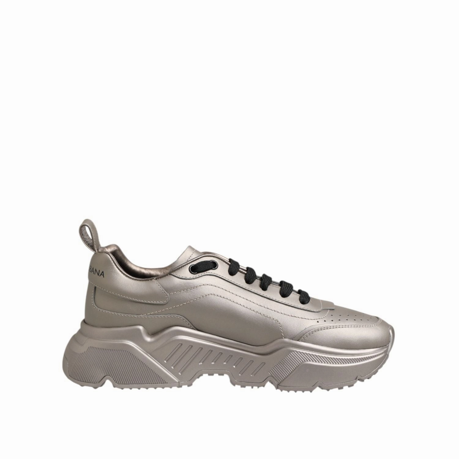Sneakers With Wedge Heels Dolce & Gabbana Silver DAYMASTER Leather Men Sneakers Shoes
