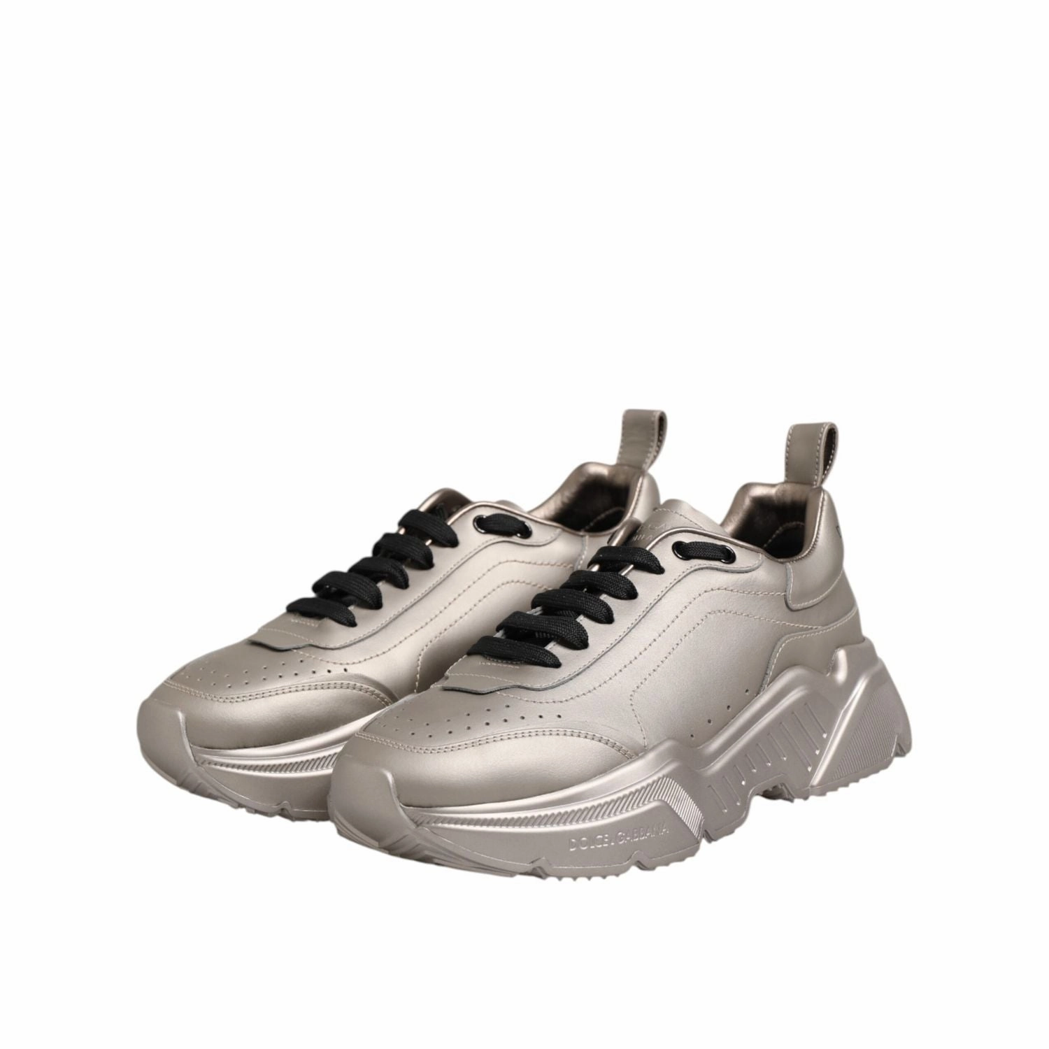 Ladies Harley Davidson Sneakers Dolce & Gabbana Silver DAYMASTER Leather Men Sneakers Shoes