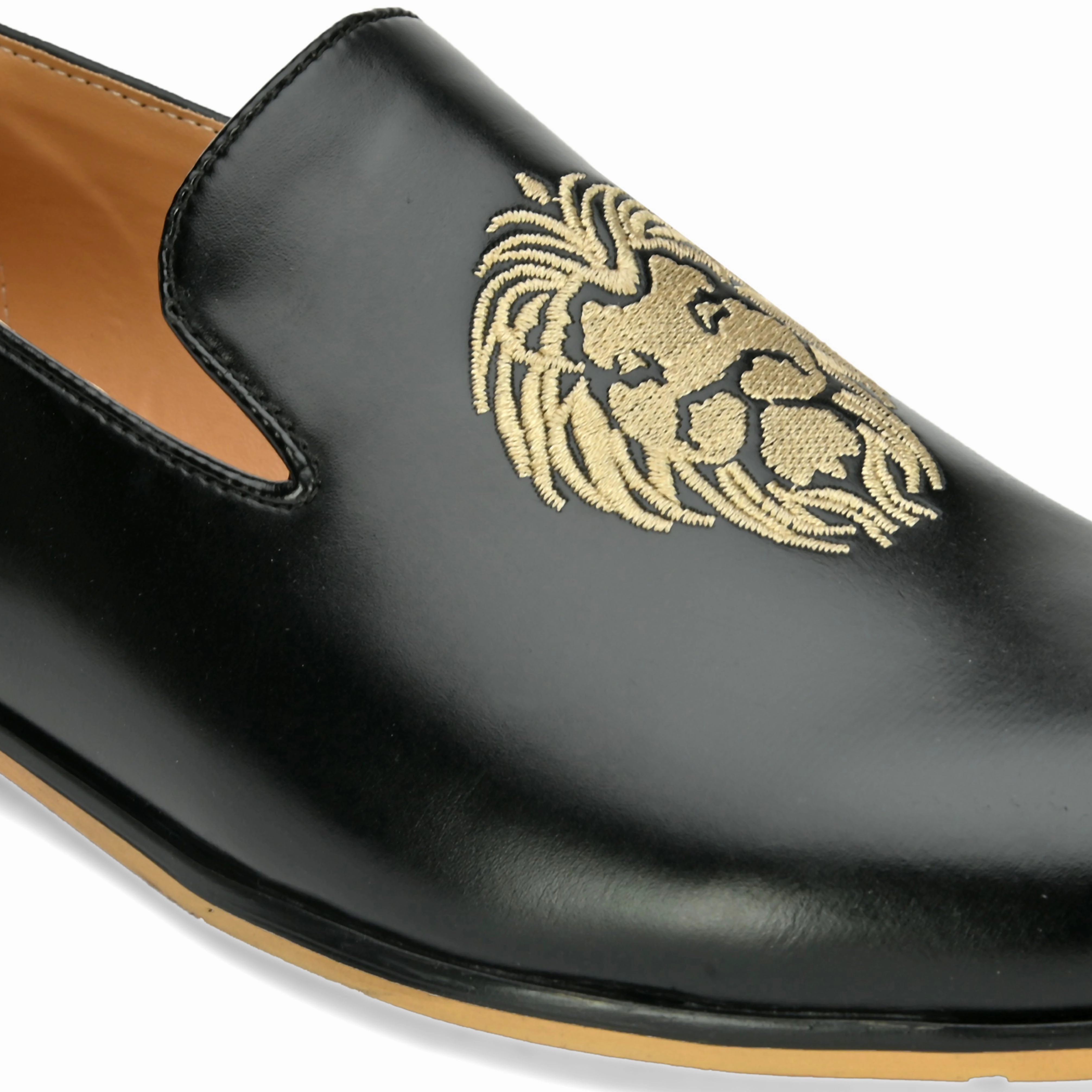 Giorgio Brutini Shoes Loafers Carlos Black Embroidered Loafers