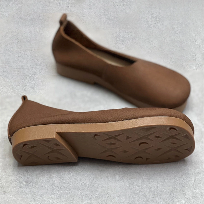 Casual Country Shoes Casual Style Soft Leather Slip-on Shoes