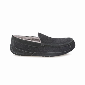 UGG Ascot Wool Black TNL Slippers -  Men's Pattern For Felted Slippers