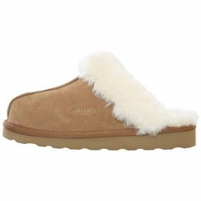 Norsso Slides Smith's Work Wear Geninue Plush Australian Shearling & Suede Mule Slippers Womens Style : Wsm30020
