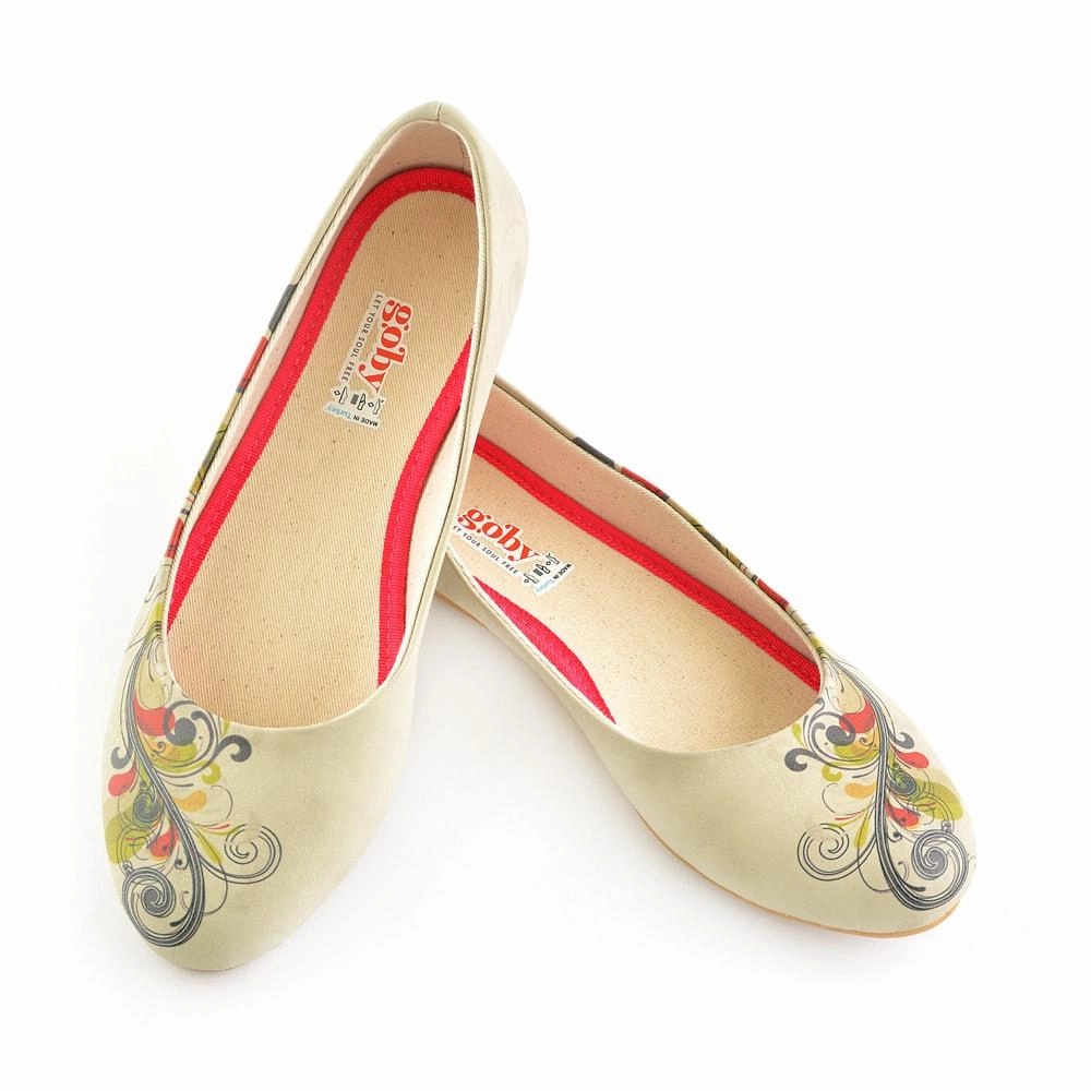 Spiral Flower Ballerinas Shoes 1056 Dress Shoes For Overpronation And Flat Feet