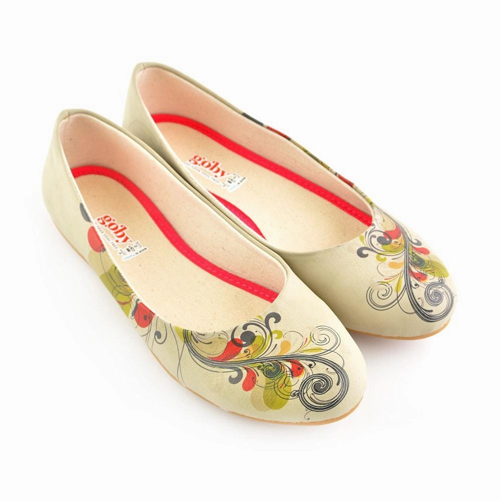 Spiral Flower Ballerinas Shoes 1056 Rubber Shoes For Flat Footed
